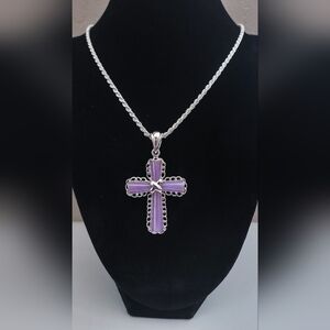 Genuine Jadeiate cross pendant